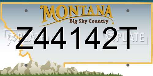 Z44142T Montana License Plate