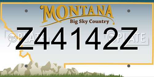 Z44142Z Montana License Plate