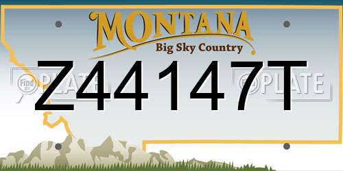Z44147T Montana License Plate