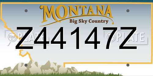 Z44147Z Montana License Plate