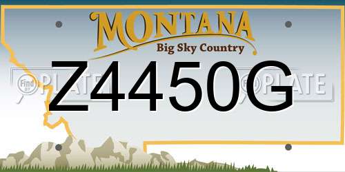 Z4450G Montana License Plate