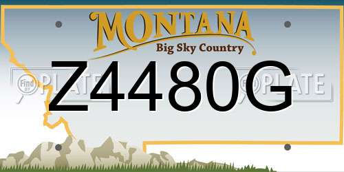Z4480G Montana License Plate