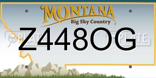Z448OG Montana License Plate