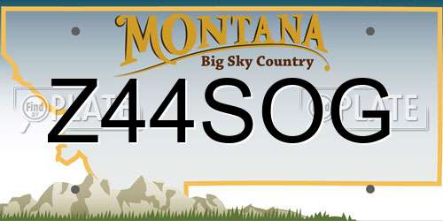 Z44SOG Montana License Plate