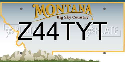 Z44TYT Montana License Plate