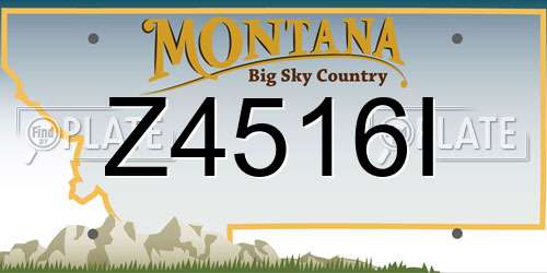 Z4516I Montana License Plate