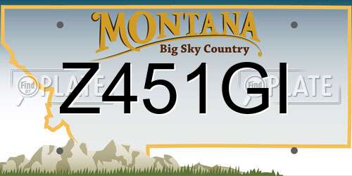 Z451GI Montana License Plate