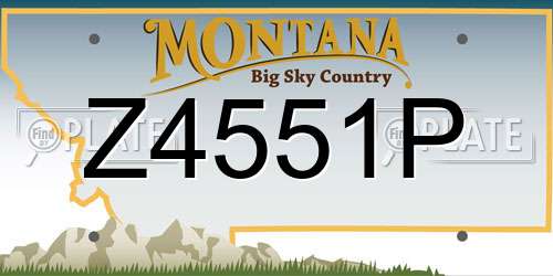 Z4551P Montana License Plate