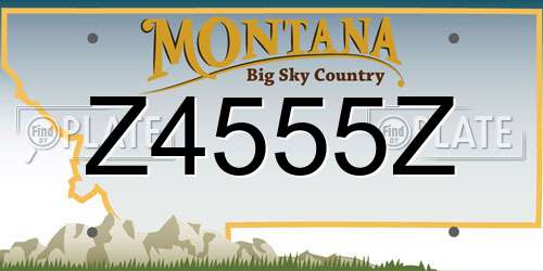 Z4555Z Montana License Plate