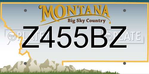 Z455BZ Montana License Plate
