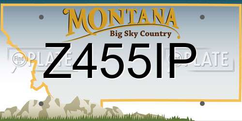Z455IP Montana License Plate