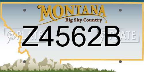 Z4562B Montana License Plate