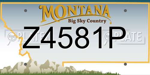Z4581P Montana License Plate