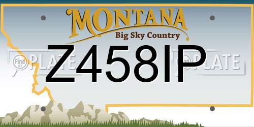 Z458IP Montana License Plate
