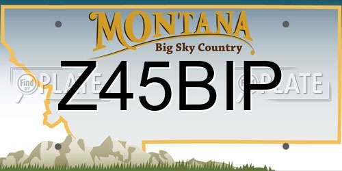 Z45BIP Montana License Plate