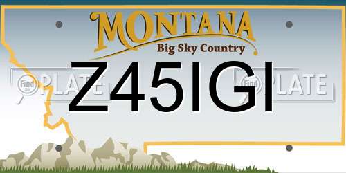 Z45IGI Montana License Plate