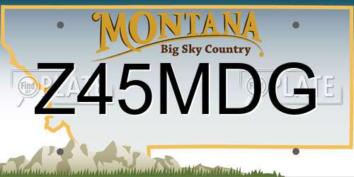Z45MDG Montana License Plate