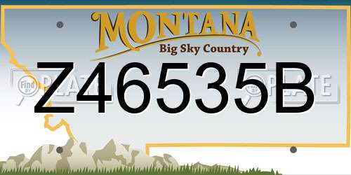 Z46535B Montana License Plate