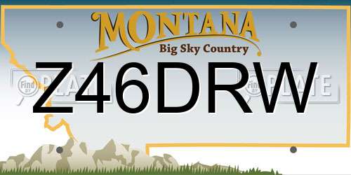 Z46DRW Montana License Plate