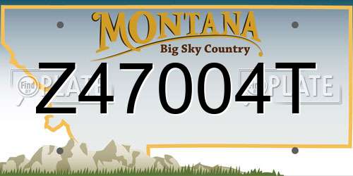 Z47004T Montana License Plate