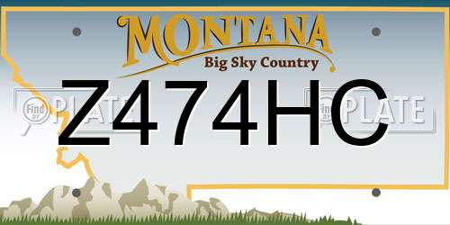 Z474HC Montana License Plate