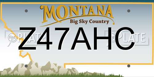 Z47AHC Montana License Plate
