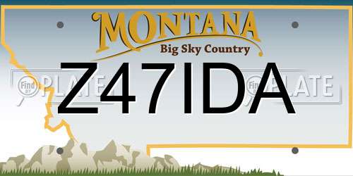 Z47IDA Montana License Plate