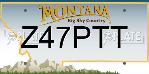 Z47PTT Montana License Plate
