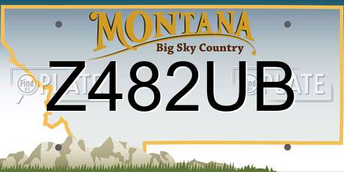 Z482UB Montana License Plate