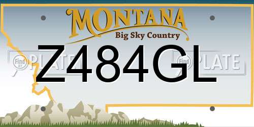Z484GL Montana License Plate