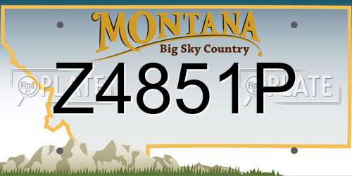 Z4851P Montana License Plate