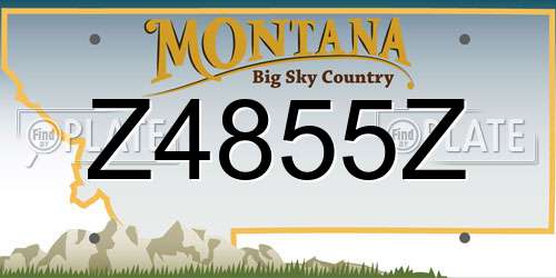 Z4855Z Montana License Plate