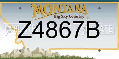 Z4867B Montana License Plate