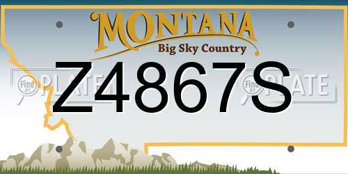 Z4867S Montana License Plate