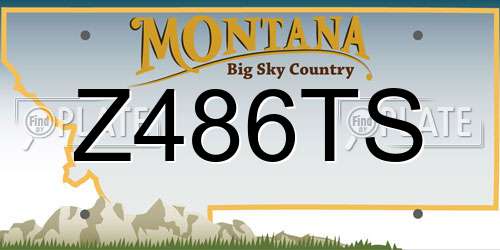 Z486TS Montana License Plate
