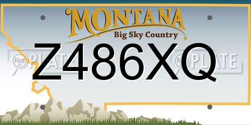 Z486XQ Montana License Plate