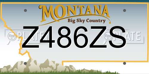 Z486ZS Montana License Plate