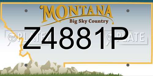 Z4881P Montana License Plate