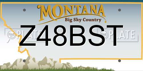 Z48BST Montana License Plate