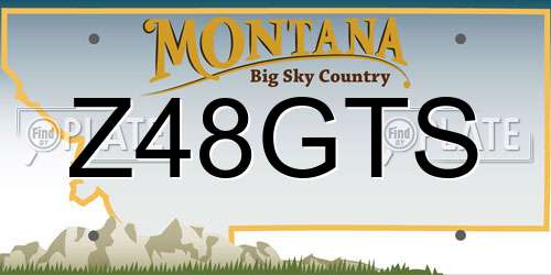 Z48GTS Montana License Plate