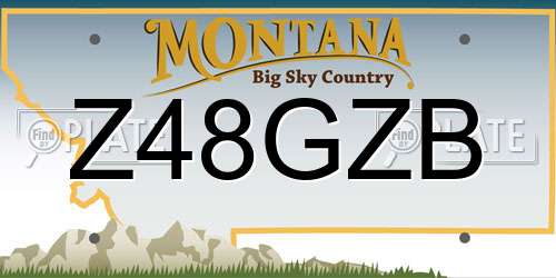 Z48GZB Montana License Plate