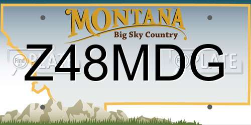 Z48MDG Montana License Plate