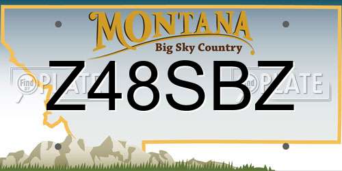 Z48SBZ Montana License Plate