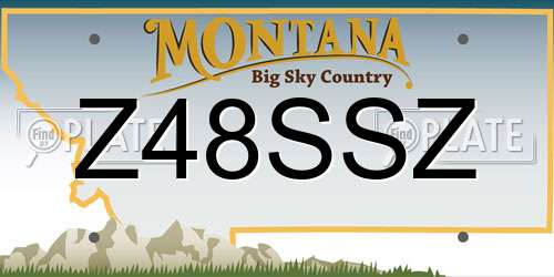Z48SSZ Montana License Plate