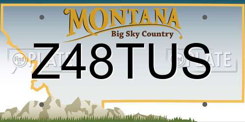 Z48TUS Montana License Plate