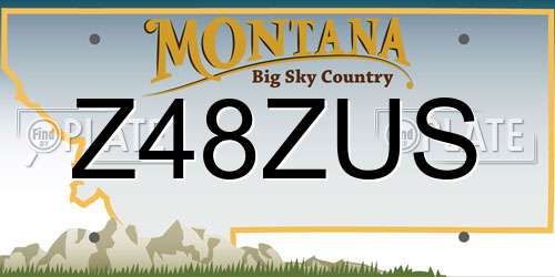 Z48ZUS Montana License Plate