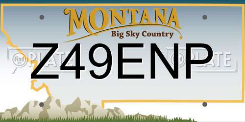 Z49ENP Montana License Plate