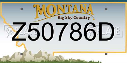 Z50786D Montana License Plate
