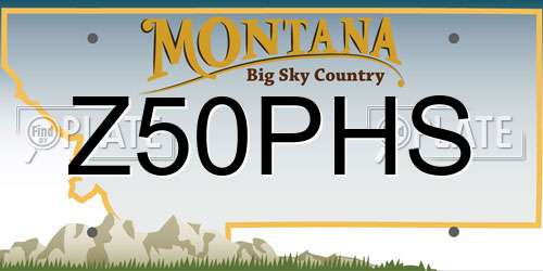Z50PHS Montana License Plate