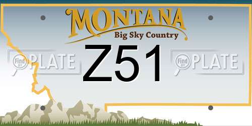 Z51 Montana License Plate
